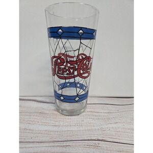 Vintage Pepsi Tiffany Glass Soda  Pepsi-Cola Retro Collectible 12oz